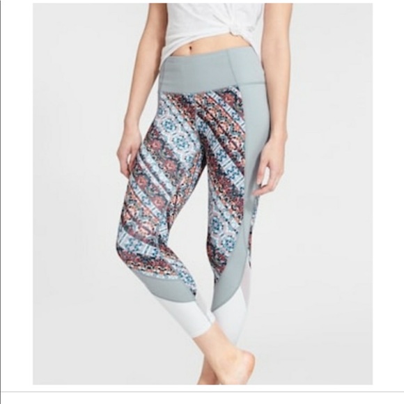 Athleta Pants - Athleta Nomad Salutation Mesh Capris 19.5” Inseam